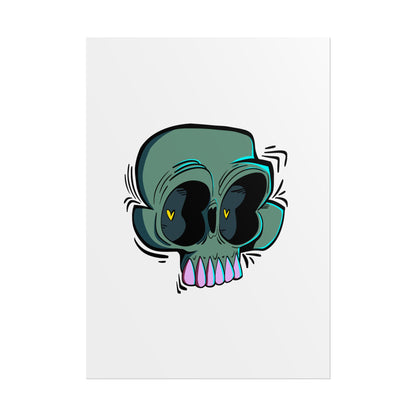 Hearty Green Skull - Print