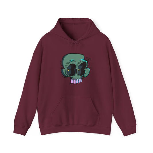 Hearty Green Skull Hoodie