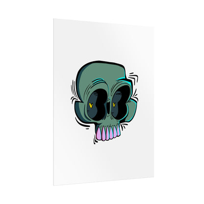 Hearty Green Skull - Print