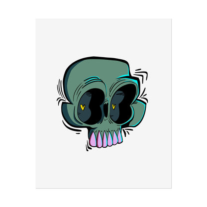 Hearty Green Skull - Print