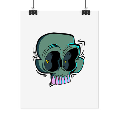 Hearty Green Skull - Print