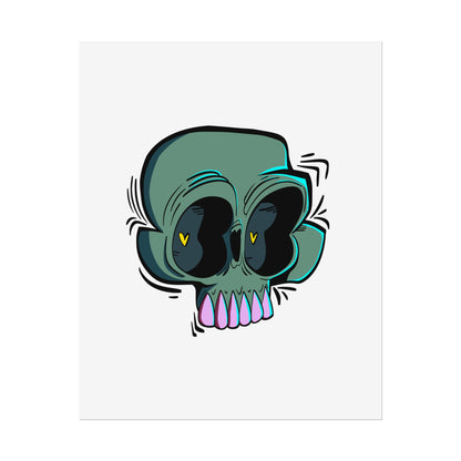 Hearty Green Skull - Print