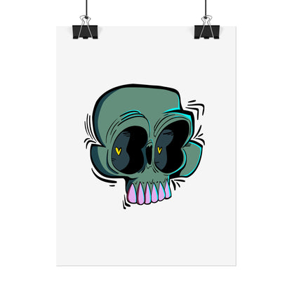 Hearty Green Skull - Print