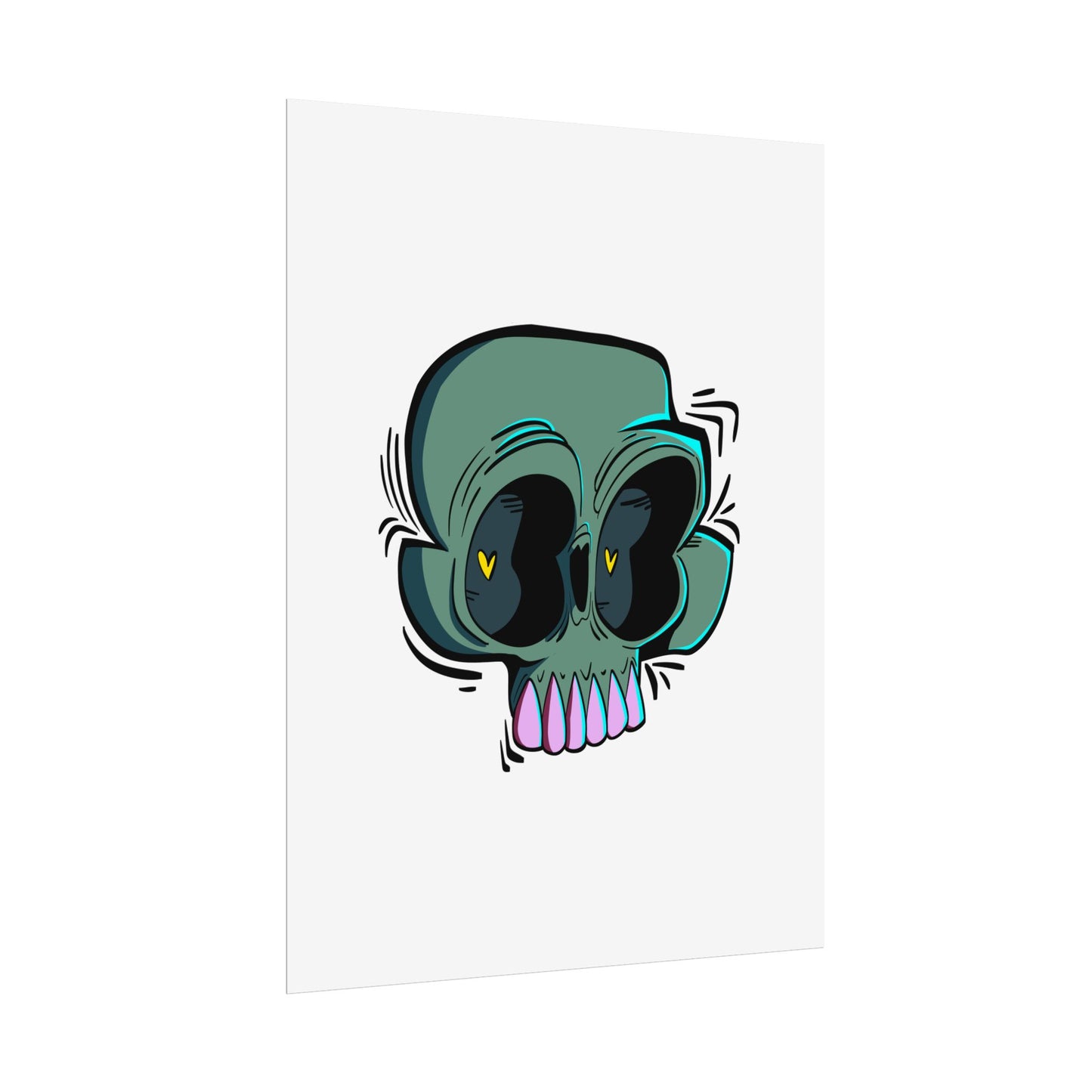 Hearty Green Skull - Print