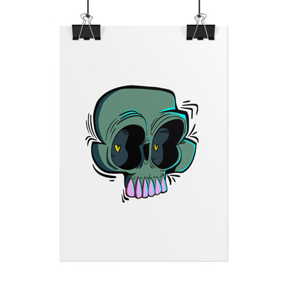 Hearty Green Skull - Print