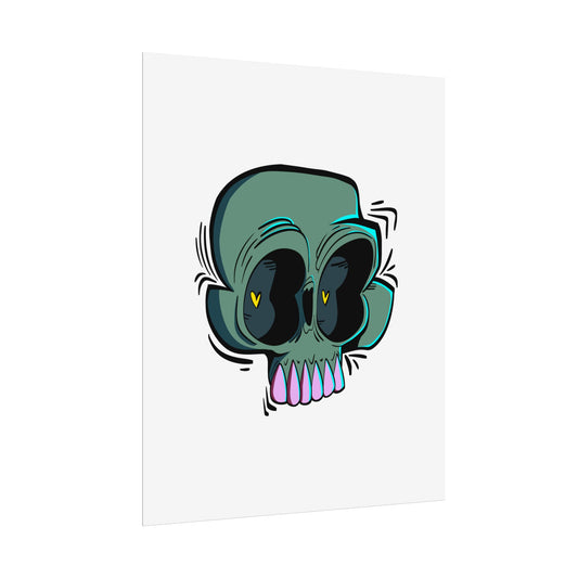 Hearty Green Skull - Print