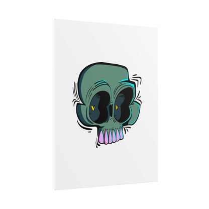 Hearty Green Skull - Print