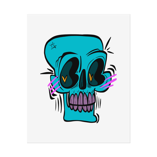 Blue Skull - Print